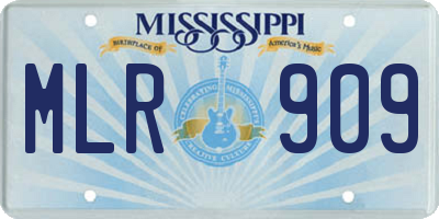 MS license plate MLR909