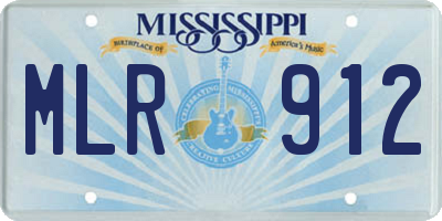 MS license plate MLR912