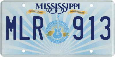 MS license plate MLR913