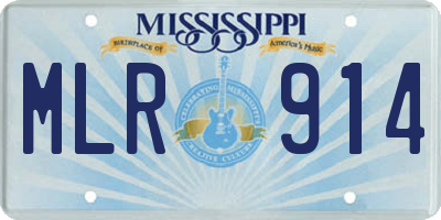 MS license plate MLR914