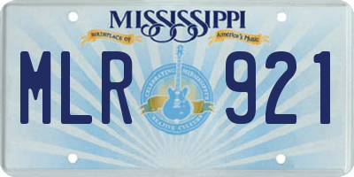 MS license plate MLR921