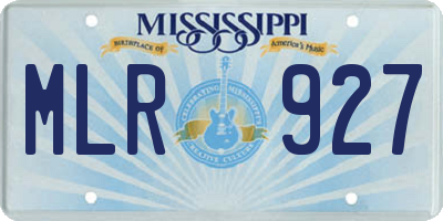 MS license plate MLR927