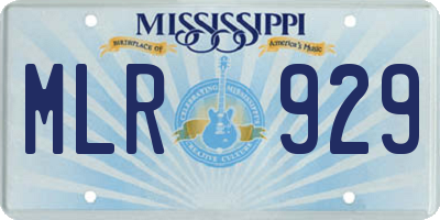MS license plate MLR929