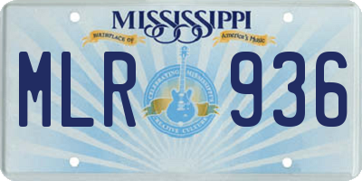 MS license plate MLR936