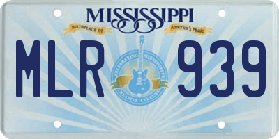 MS license plate MLR939