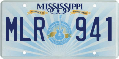 MS license plate MLR941