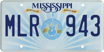 MS license plate MLR943