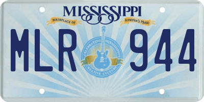 MS license plate MLR944