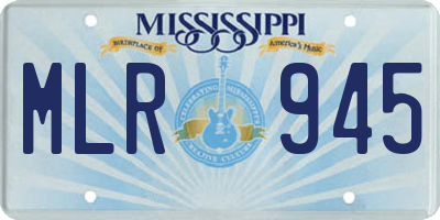 MS license plate MLR945