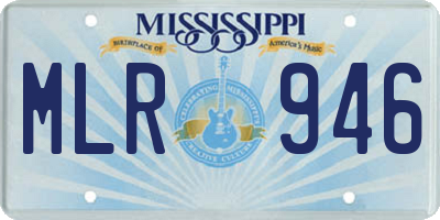 MS license plate MLR946