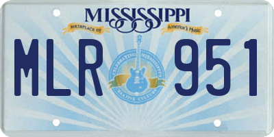 MS license plate MLR951