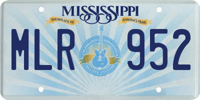 MS license plate MLR952