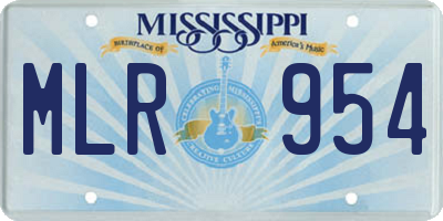 MS license plate MLR954