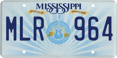 MS license plate MLR964