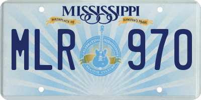 MS license plate MLR970