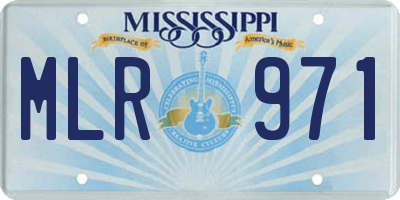 MS license plate MLR971