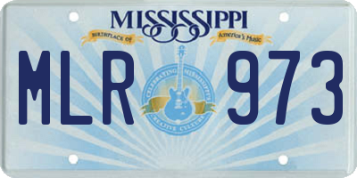 MS license plate MLR973