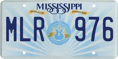 MS license plate MLR976