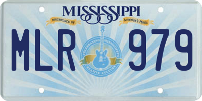 MS license plate MLR979