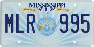 MS license plate MLR995