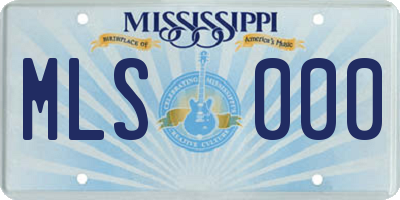 MS license plate MLS000