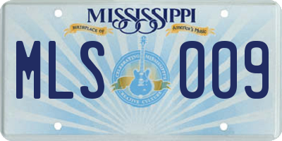 MS license plate MLS009