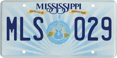 MS license plate MLS029