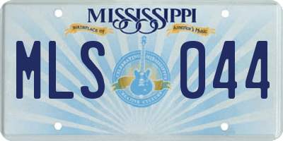 MS license plate MLS044