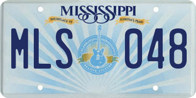 MS license plate MLS048
