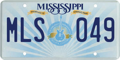 MS license plate MLS049