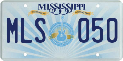 MS license plate MLS050