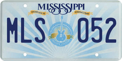 MS license plate MLS052