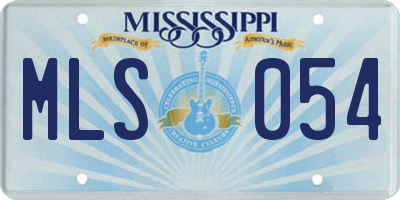 MS license plate MLS054