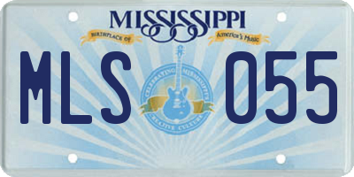 MS license plate MLS055