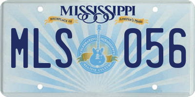 MS license plate MLS056
