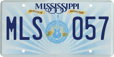 MS license plate MLS057