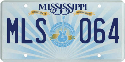 MS license plate MLS064