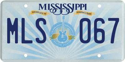 MS license plate MLS067