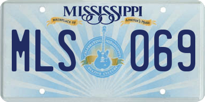 MS license plate MLS069