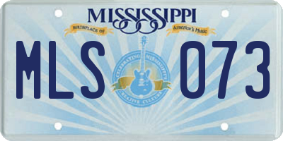MS license plate MLS073