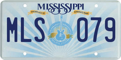 MS license plate MLS079