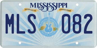 MS license plate MLS082