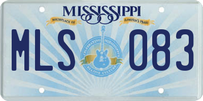 MS license plate MLS083