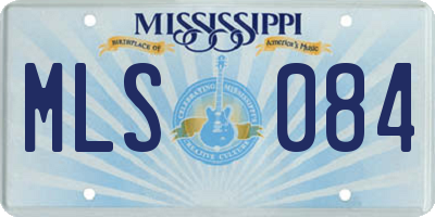 MS license plate MLS084