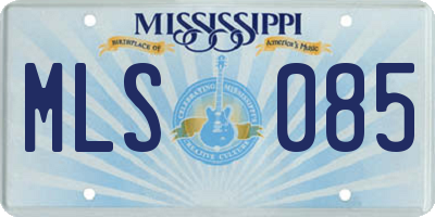 MS license plate MLS085