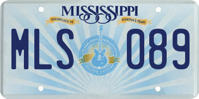MS license plate MLS089