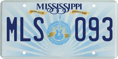 MS license plate MLS093