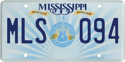 MS license plate MLS094