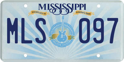MS license plate MLS097