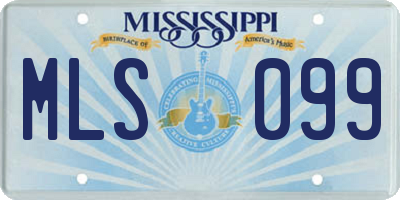 MS license plate MLS099